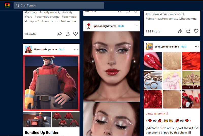tumblr untuk bisnis kosmetik