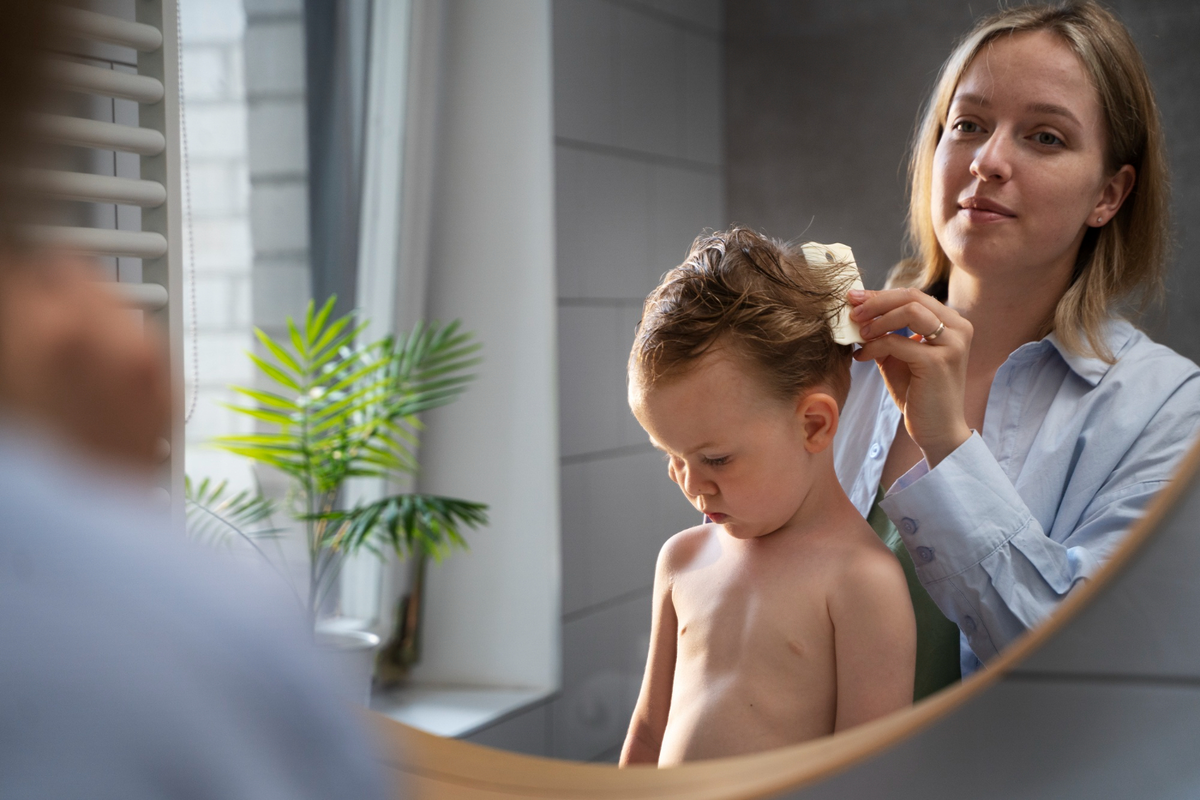 cara pakai hair lotion bayi