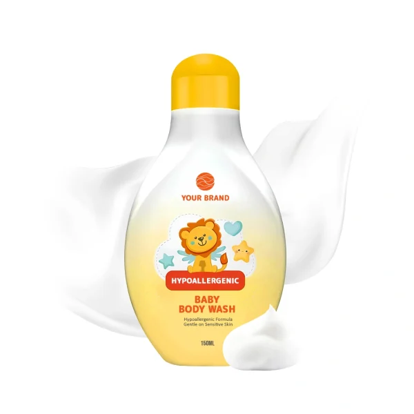 Maklon body wash baby hypoallergenic - PT Mash Moshem Indonesia