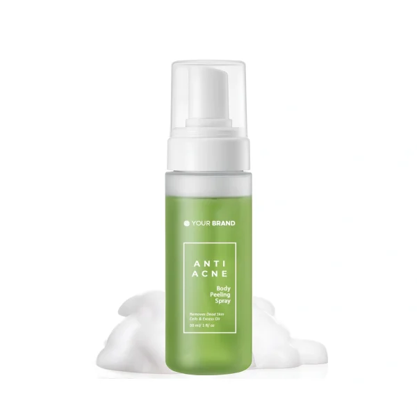 Hasil maklon body peeling spray anti acne - PT Mash Moshem Indonesia