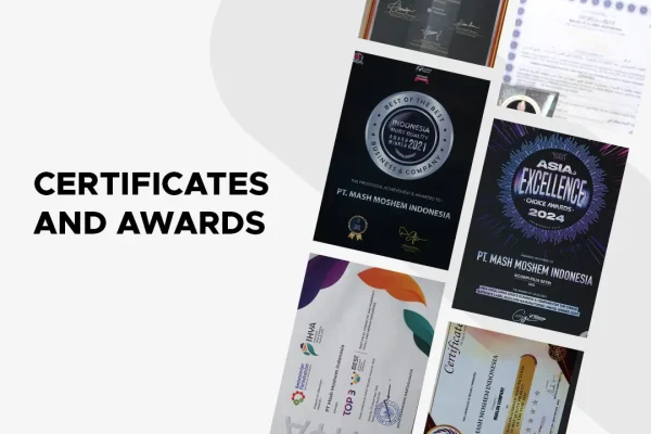 Certificates and Awards of PT Mash Moshem Indonesia