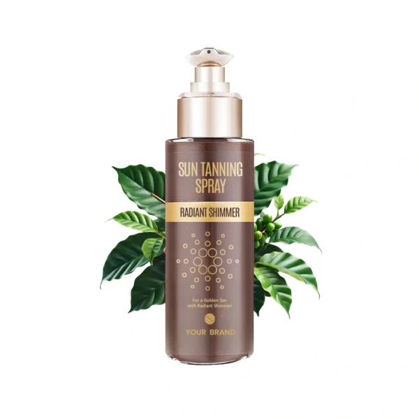 Hasil maklon sun tanning spray shimmer glowing effect - PT Mash Moshem Indonesia