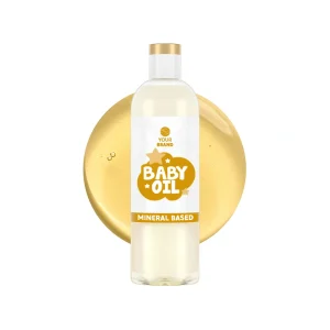 Hasil maklon baby oil mineral based - PT Mash Moshem Indonesia