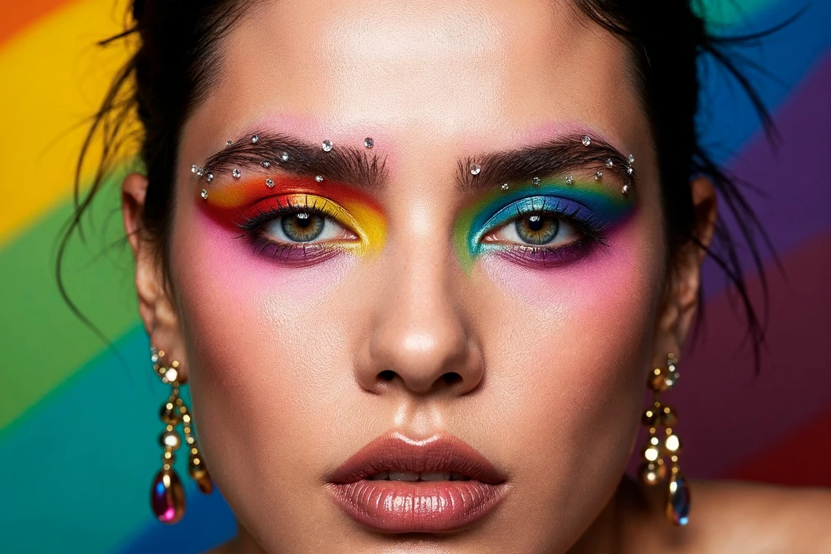 tren makeup glitchy glam