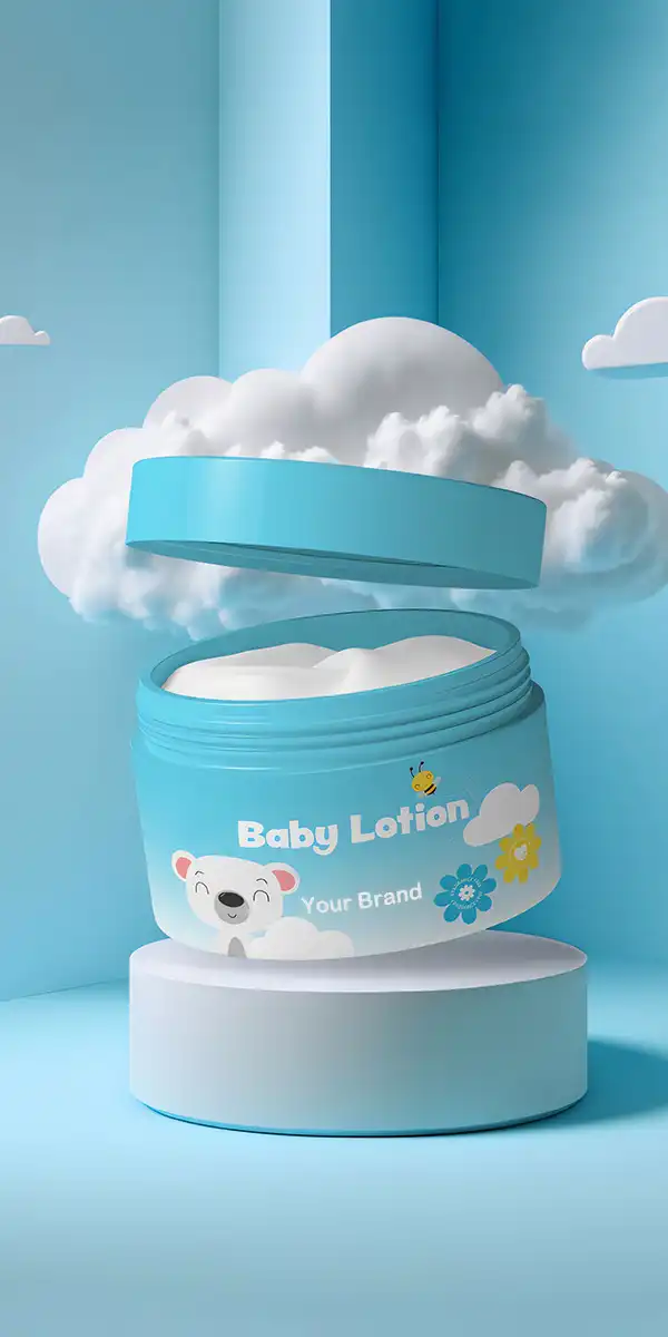 Gambar CTA samping kiri baby lotion PT Mash Moshem Indonesia