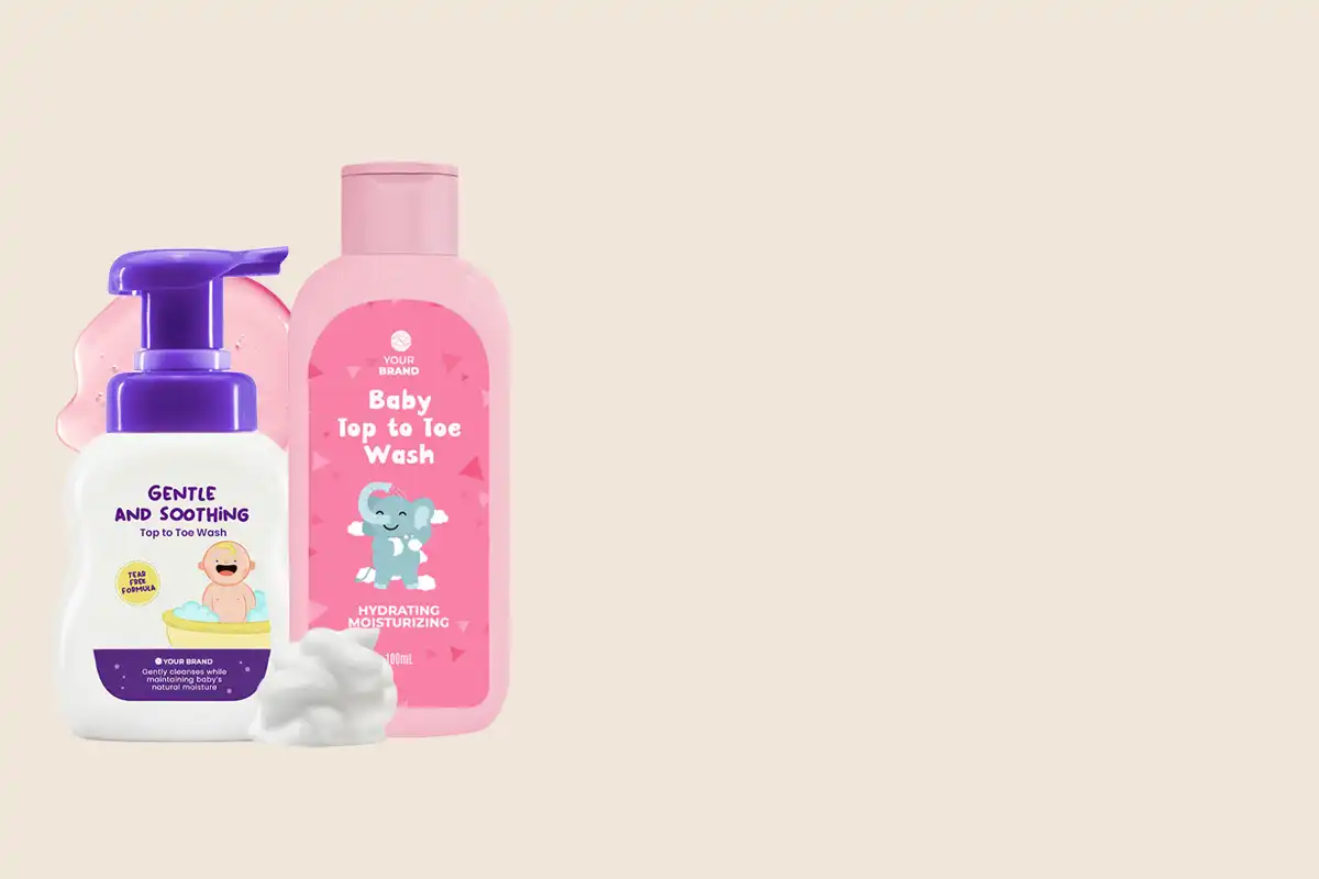 Hasil Produksi Jasa Maklon Skincare Baby PT Mash Moshem Indonesia, Baby Top to Toe Wash