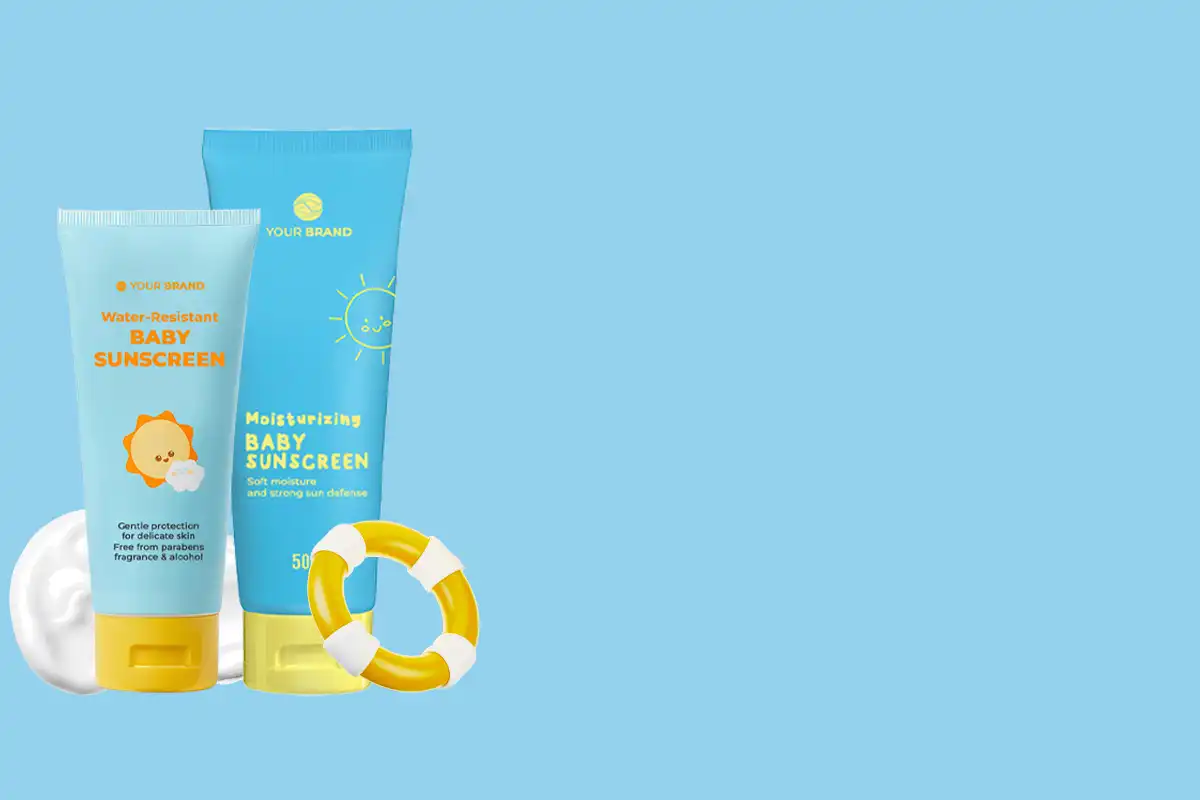 Hasil Produksi Jasa Maklon Skincare Baby PT Mash Moshem Indonesia, Sunscreen Baby