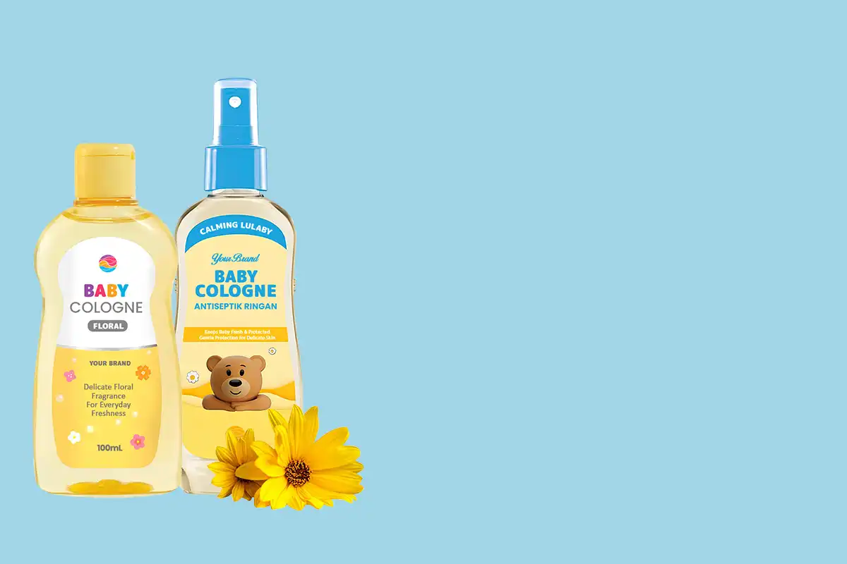 Hasil Produksi Jasa Maklon Skincare Baby PT Mash Moshem Indonesia,Baby Cologne