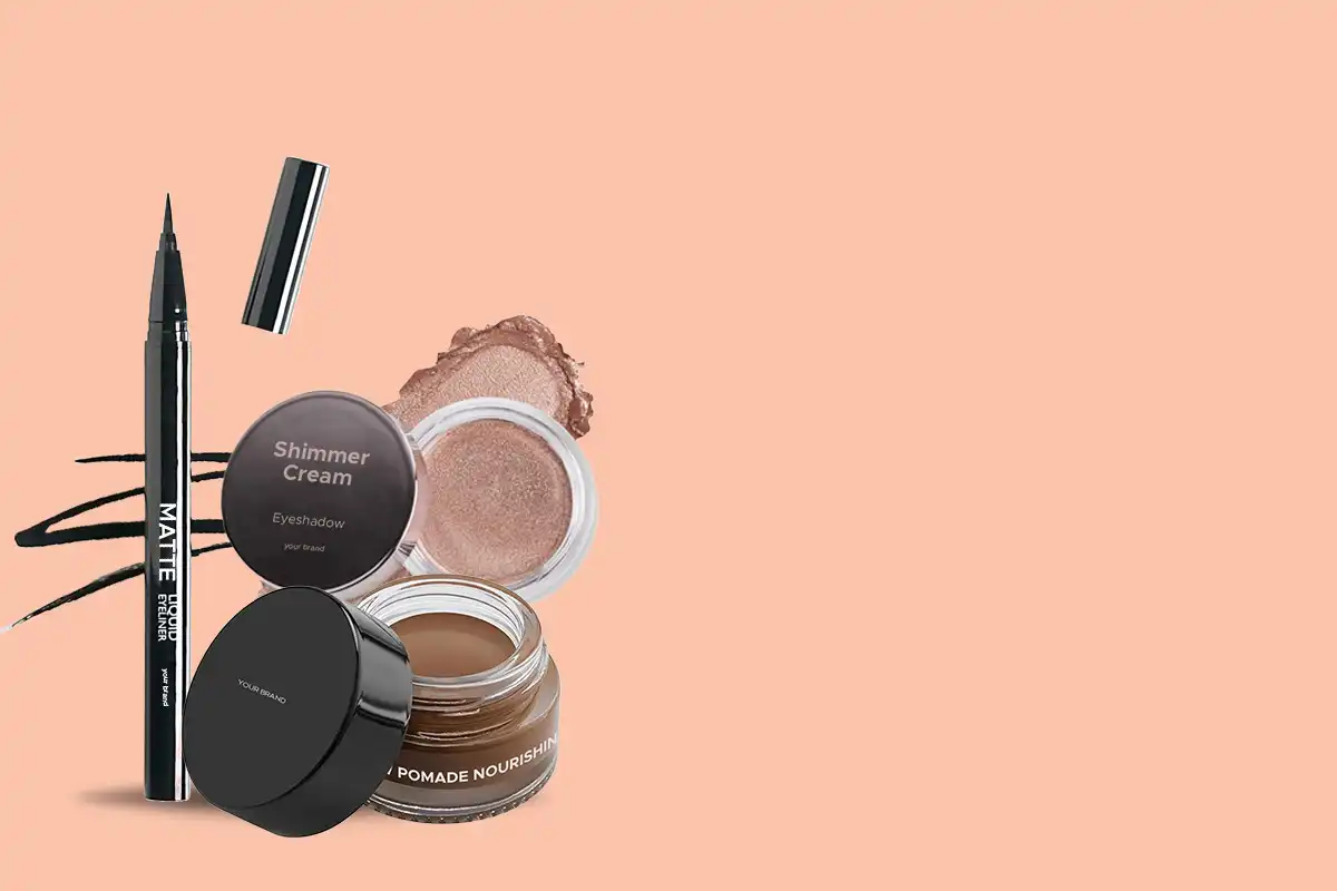 Hasil produksi eye decorative dari jasa maklon makeup PT Mash Moshem Indonesia