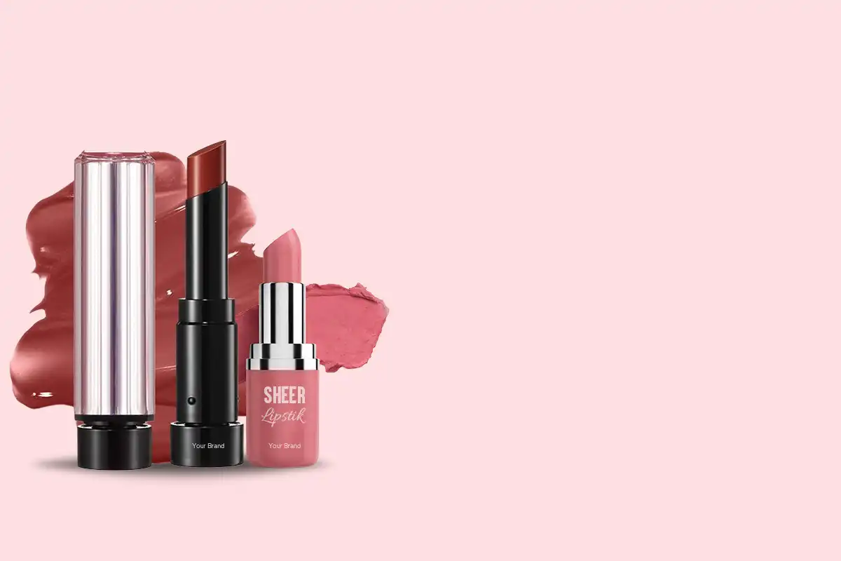 Hasil produksi sheer lipstik dari jasa maklon lipstik PT Mash Moshem Indonesia.webp
