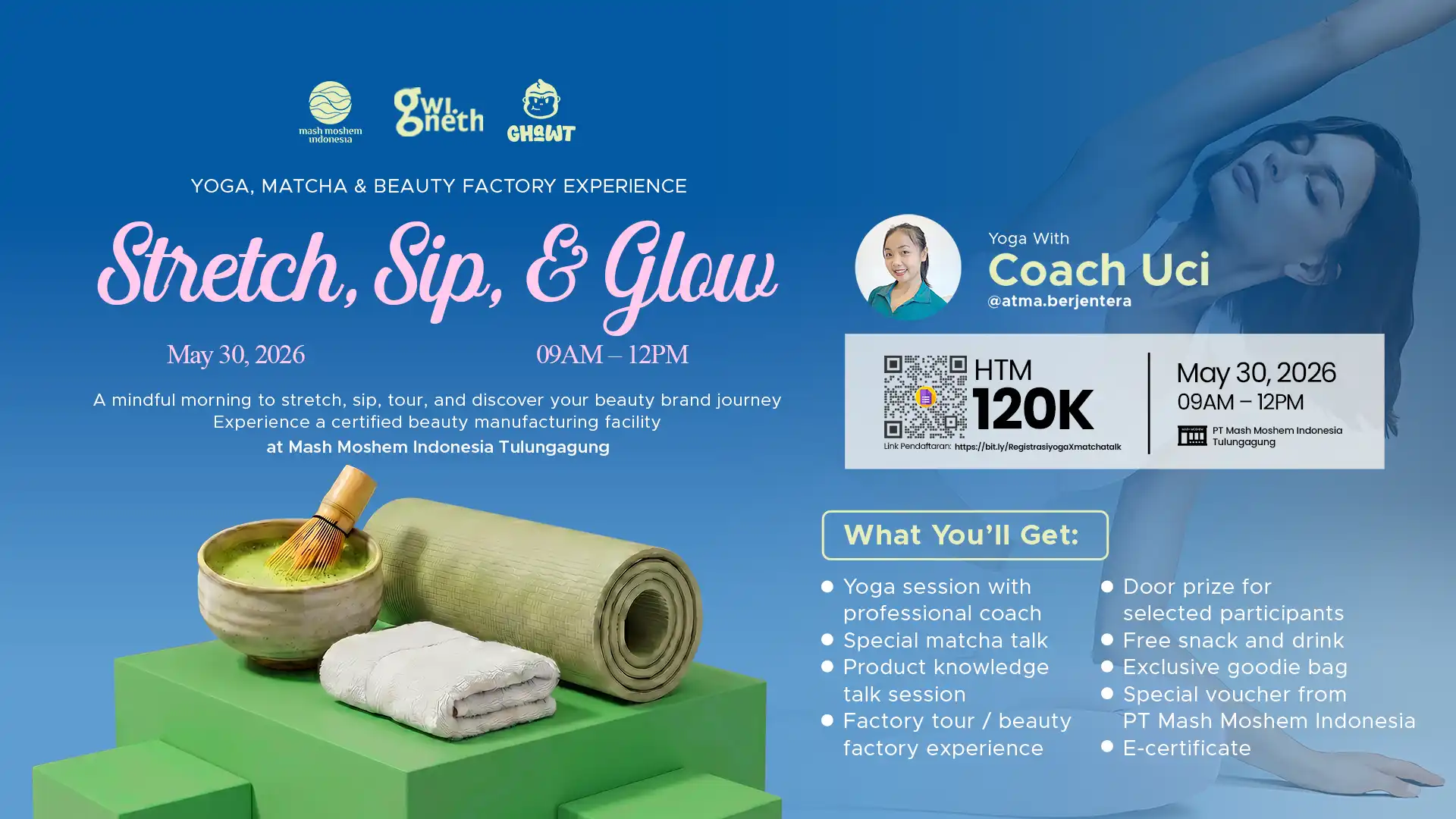 Banner Desktop Acara Gwineth Yoga x Matcha