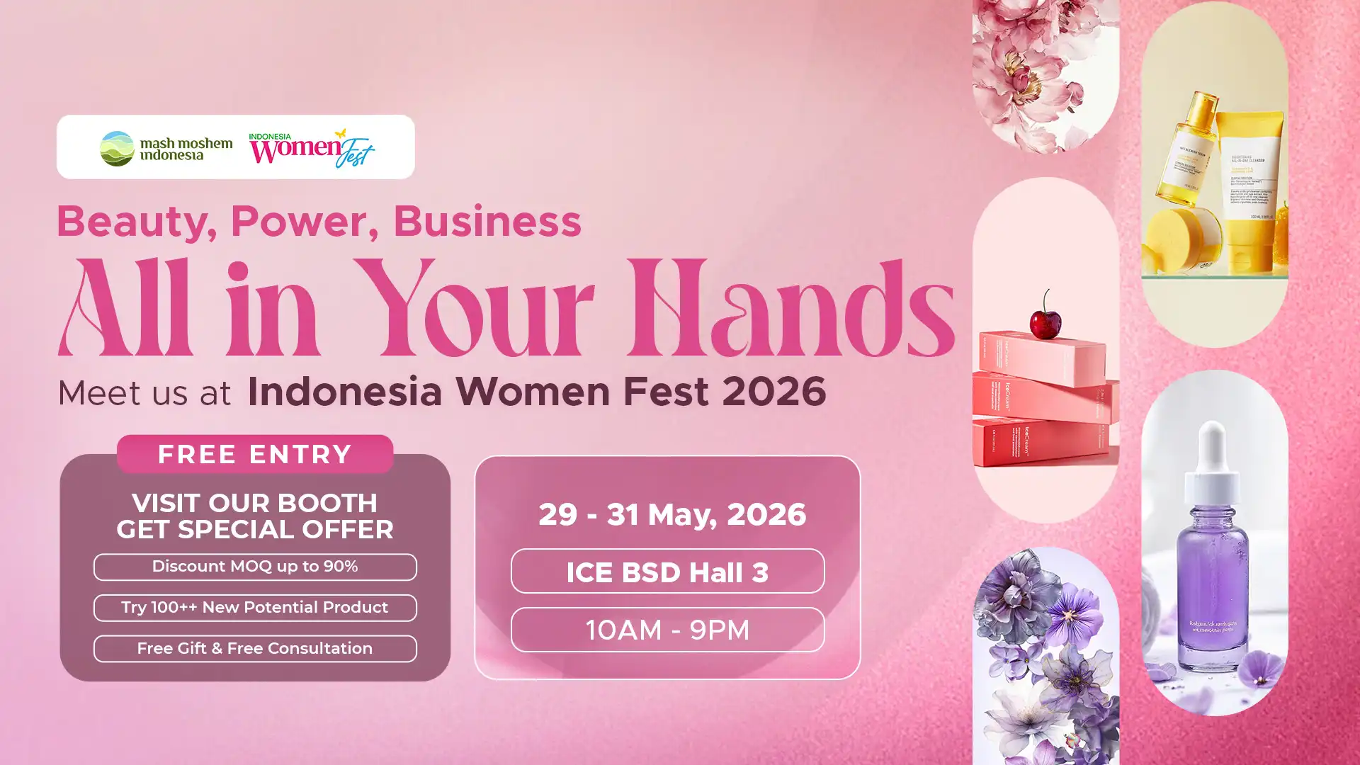 Banner Desktop PT Mash Moshem Indonesia Women Fest