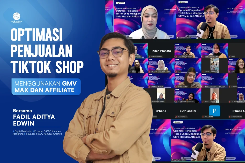 Webinar Business Growth Series Vol. 8 Mash Moshem Indonesia.