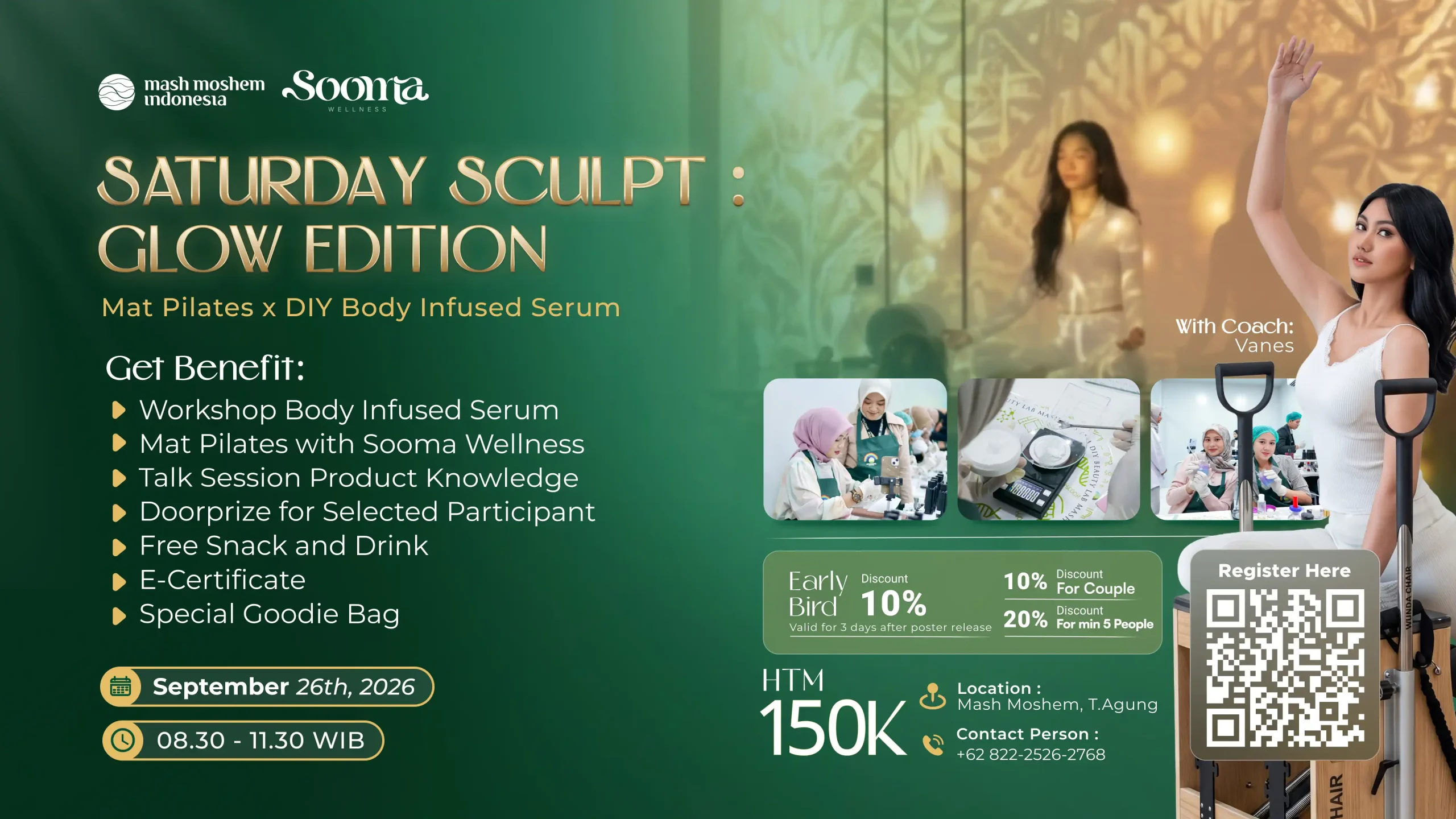 Event DIY Beauty Lab Vol 25 PT Mash Moshem Indonesia x Mat Pilates