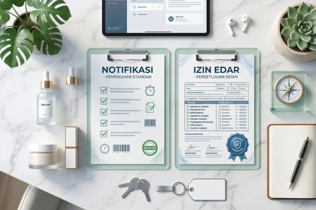 perbedaan notifikasi BPOM vs izin edar