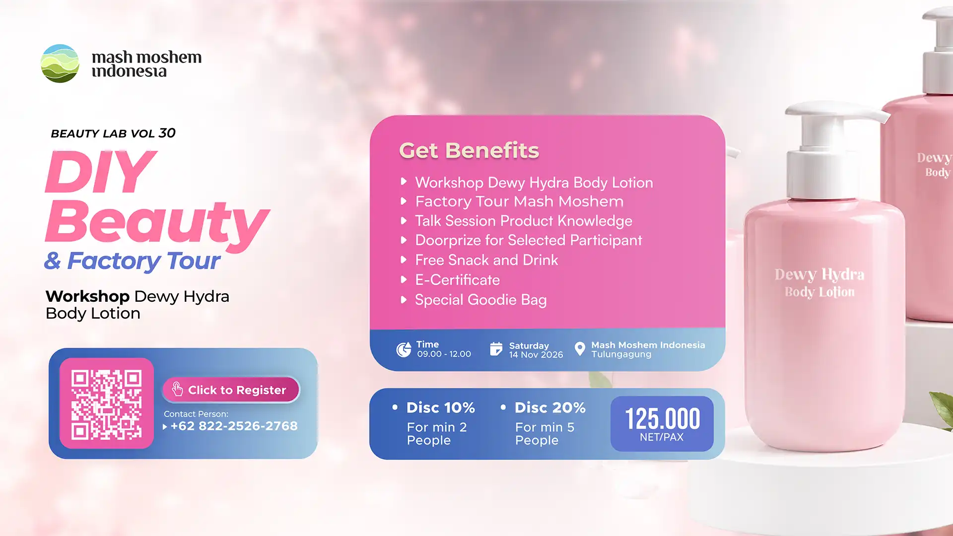 Event PT Mash Moshem Indonesia DIY Beauty Lab Vol. 30 dan Factory Tour